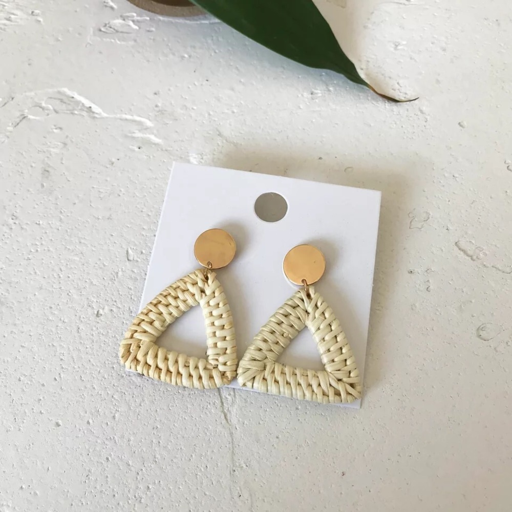 Handmade Earrings Korean Fashion Straw Earrings